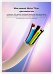 Electric Conductor Cable Editable Template