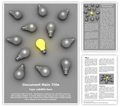 Idea Bulb Editable Word Template