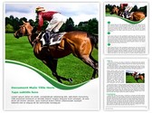 Horse and jockey Editable PowerPoint Template