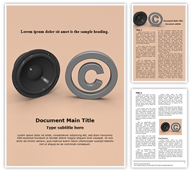 Music Copyright Law Editable Word Template