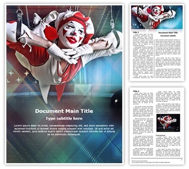 Circus Acrobat Editable Word Template