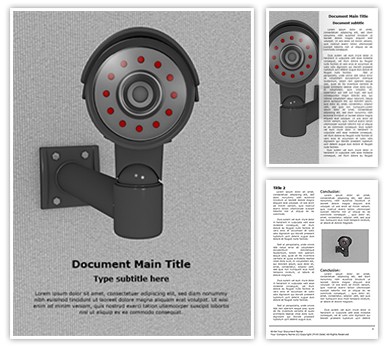 Security CCTV Camera Editable Word Template