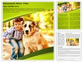 Playing with dog Editable PowerPoint Template