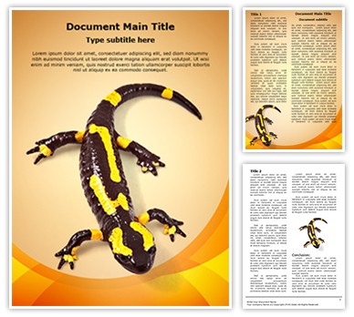 Toxic Amphibian Editable Word Template