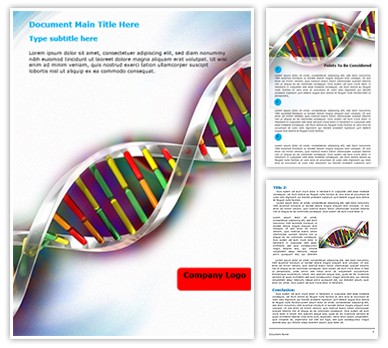 Helix DNA strand Editable Word Template