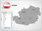 Austria Map With Selection List Editable Template