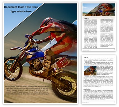 Off-road rider Editable Word Template