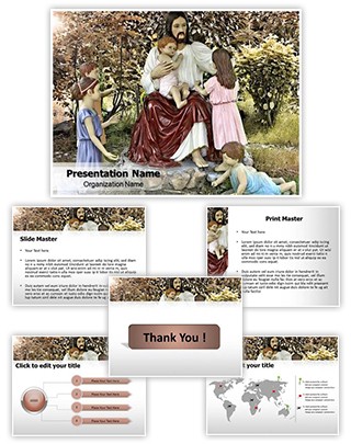 Jesus And Kids Editable PowerPoint Template