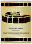 Golden Film Strip Editable Template