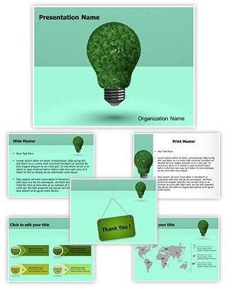 Green Energy Saver Editable PowerPoint Template