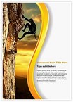 lone Rock Climber Editable Template