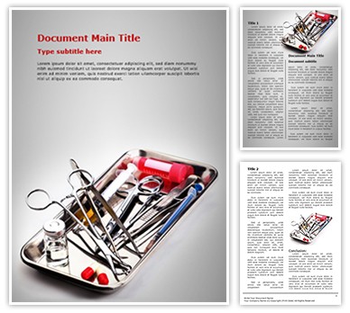 Surgery Instrument Editable Word Template