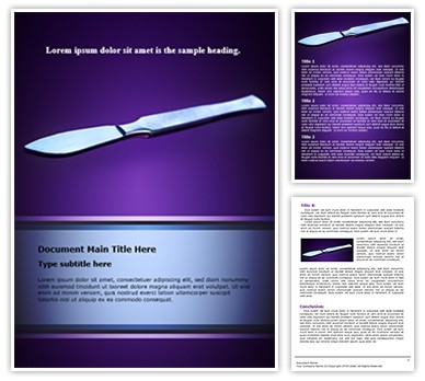 Surgical scalpel Editable Word Template