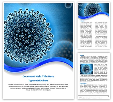 Swine flu virus Editable Word Template