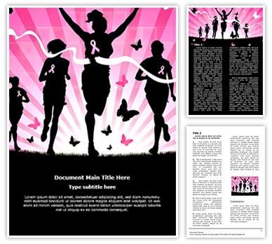 Breast Cancer Awareness Marathon Editable Word Template