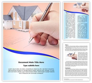 Underwriting Editable Word Template