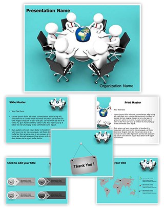 Global Business Meeting Editable PowerPoint Template