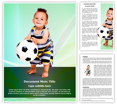 Soccer Kid Editable Word Template