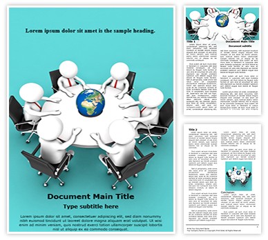 Global Business Meeting Editable Word Template