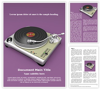 Turntable Editable Word Template