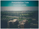 City Aerial View Editable Free Ppt Template