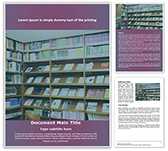 Bookshelves Library Editable PowerPoint Template