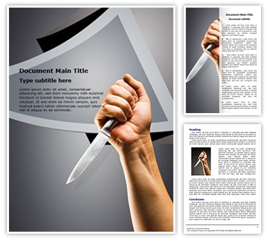 knife Killing Editable Word Template