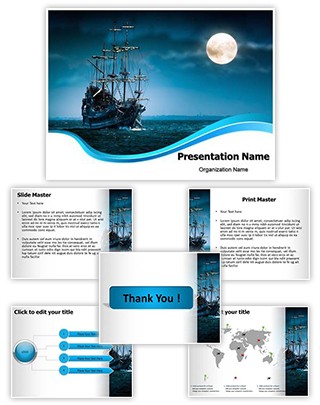 Pirate Ship Editable PowerPoint Template