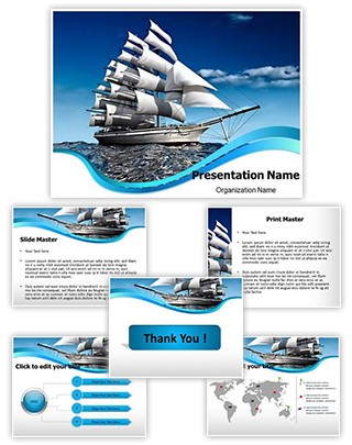 Ship With Sails Editable PowerPoint Template