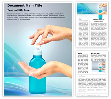 hand sanitizer Editable Word Template