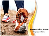 Running In Sport Shoes PowerPoint Templates