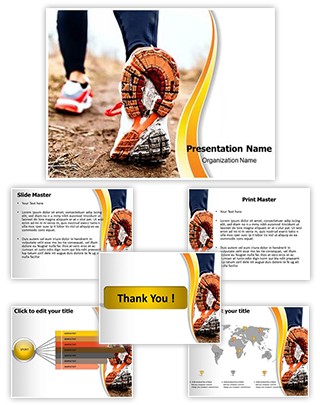 Running In Sport Shoes Editable PowerPoint Template