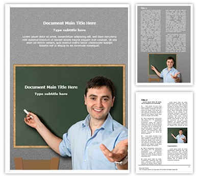 Teacher Male Editable Word Template