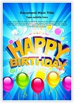 Happy Birthday Abstract Editable Template