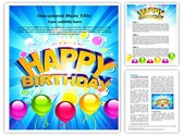 Happy Birthday Abstract Editable PowerPoint Template