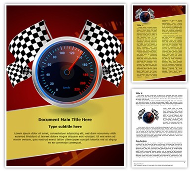 Speedometer Editable Word Template