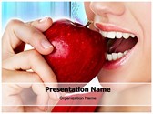 Teeth And Apple Editable PowerPoint Template