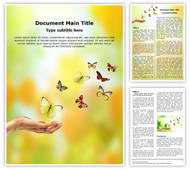 Butterfly Freedom Editable Word Template