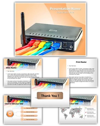 Wifi Router Editable PowerPoint Template