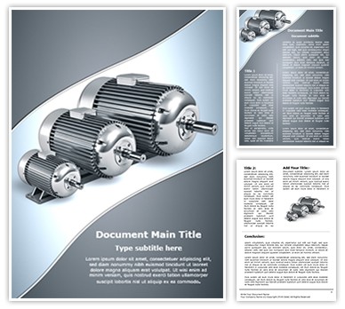 Electric motors Editable Word Template