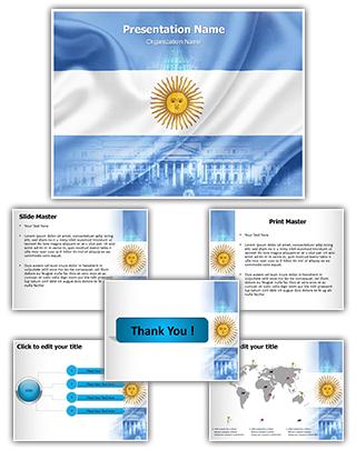 Argentina Flag Editable PowerPoint Template
