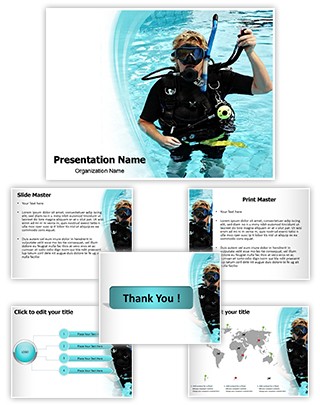 Scuba Diver Editable PowerPoint Template