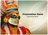 Kathakali Tradional Dance Editable PowerPoint Template