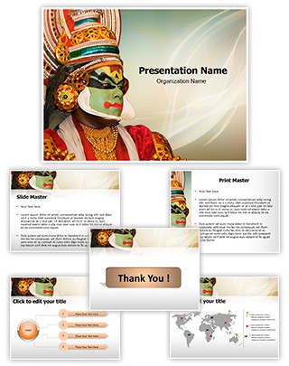 Kathakali Tradional Dance Editable PowerPoint Template