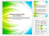 Blue with Green Abstract Editable PowerPoint Template