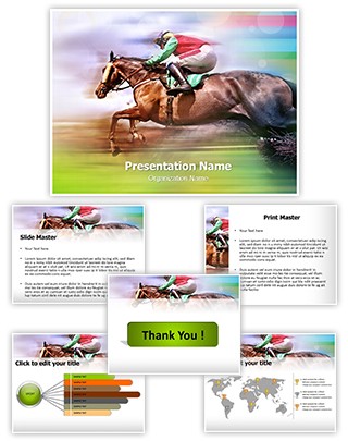 Horse Race Editable PowerPoint Template