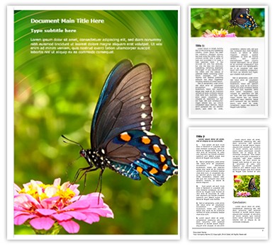 Butterfly Nectar Editable Word Template