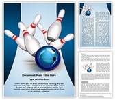 Recreation Bowling Ball Editable PowerPoint Template