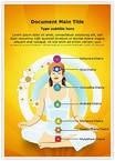 Yoga Lotus Position Seven Chakras Editable Template