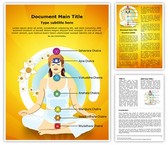 Yoga Lotus Position Seven Chakras Editable PowerPoint Template